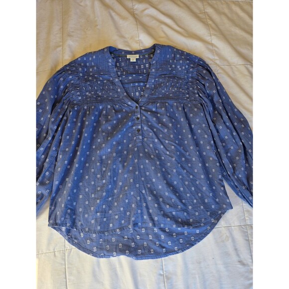 SUNDANCE Womens Size Small Top Blue Tunic Shirt - Picture 1 of 9